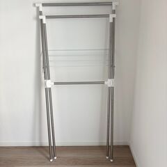 アイリスオーヤマ 物干しスタンド ステンレス 室内物干し の画像