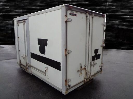 トラックコンテナ 箱 3250x1860x2050 横扉付 アルミバン 冷凍冷蔵 保冷 倉庫 物置 ガレージ コンテナハウス 愛媛より