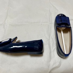 値下げ！【靴18.5-19.0センチ🌸卒園式🌸入学式🌸】chatelles paris MINI SLIPPERS OSCAR BLUEの画像