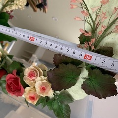 　パンフラワー粘土　手作り　鏡の画像