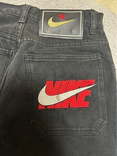 希少  NIKEAIRブラックデニムパンツ