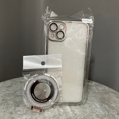 【新品未使用】スタンド付きiPhoneケース メッキ加工 MagSafe充電の画像