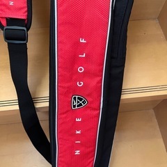 NIKE GOLF 練習用 ゴルフバッグ 全長約125cm 赤×黒 使用頻度少なめの画像
