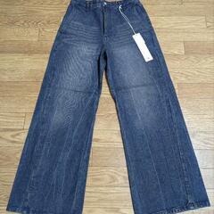 WYM LIDNM CURVED FLARE DENIM SLACKS