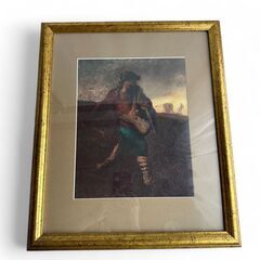 美品 アートポスター 額絵『ジャン＝フランソワ・ミレー 種をまく...