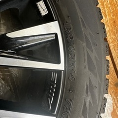 ◆美品◆近場配達可能ブリヂストンスタッドレスタイヤ　155/65/14R ホイールセットの画像