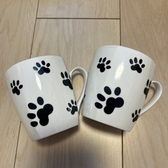 未使用、犬柄🐶マグカップペア