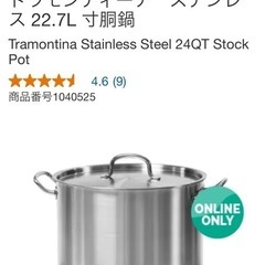 トラモンティーナ　ステンレス 22.7L 寸胴鍋
