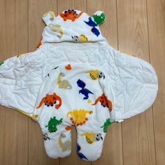 【美品】くま耳　ベビー　おくるみ　防寒　アウター　の画像