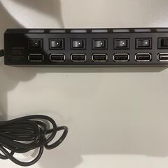 個別スイッチ付7ポートUSBハブ　ACアダプター付の画像