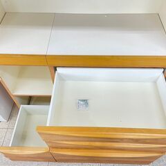 ★ジモティ割あり★ TJ10539  レンジボード ナチュラル H195.5×D46.5×W115.5 クリーニング済みの画像