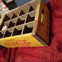 レトロコーラ瓶入れ物（木製）