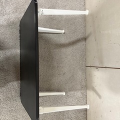 【31】黒の長方形座卓 白い脚の画像
