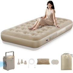 ✨お渡し決定✨　エアーベッド 電動 ポンプ内蔵 シングル 電動エ...