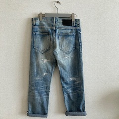 ルシェルブルー　ライトブルーダメージデニムパンツ　24の画像