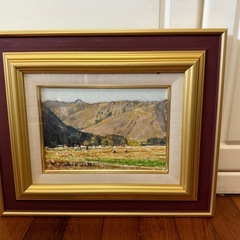 120.「雪の無い白馬」髙橋一善 油絵