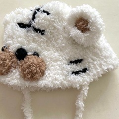 美品 ベビーニット帽 虎 タイガー ハンドメイド の画像
