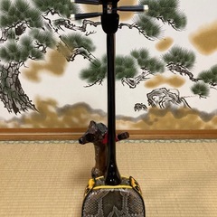 沖縄三線！新品！貴重！知念大工型！本蛇皮！本張り【一枚張り】①