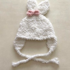 キッズニット帽 うさぎ ハンドメイド 手作り 帽子 
