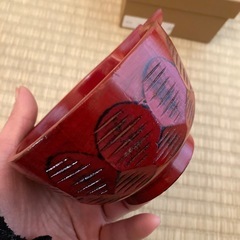 【新品未使用】根来塗　片口　3.8寸　木製漆器の片口椀　朱塗り　酒器　の画像