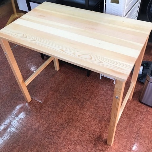 パイン材テーブル　折りたたみ式　無印良品