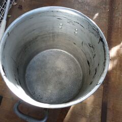 値下げ★ アルミ 寸胴 鍋 高さ３０cm 直径３２cm 重量約３kg 業務 厨房 調理器具の画像