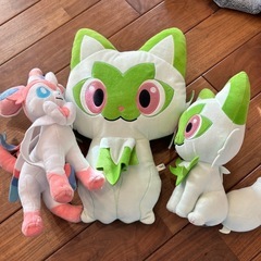 ポケモン　　ニンフィア、ニャオハぬいぐるみセット