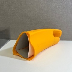 【A】02　シリコンミトンロング 鍋つかみ 耐熱ミトン オーブンミトン 未使用 オレンジ ①の画像