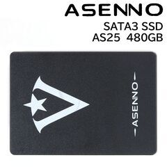 内蔵SSD 使用時間：74時間 ASENNO AS25 480G...