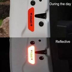 車用反射ステッカー4枚（レッド）の画像