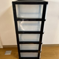 5段　プラスチック収納ケース
の画像