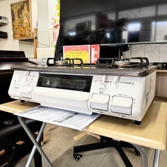 【美品‼️】高級機種 パロマ 2022年製 LP(プロパン)ガス用 ガステーブル あじわざ 右強火/水無し片面焼きグリル ツートンカラー♪の画像
