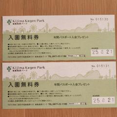 城島高原パーク 入場無料券 2人分