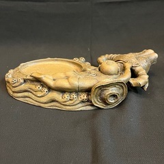 【未使用】 中国美術 硯 水牛唐人 龍 竜 澄泥硯の画像
