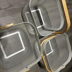 【中古】　IKEA イケア　リーサトルプ　ホワイト　バスケット