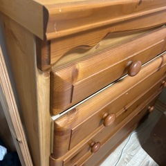 カントリー風タンス4段鏡付きの画像