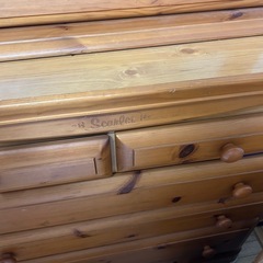 カントリー風タンス4段鏡付きの画像