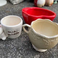 【1／19受け渡し決定‼️】陶器の器3個／ガーデニング用品　　　