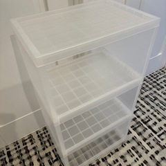 無印良品 MUJI ３段ラック クリア