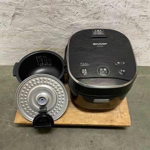 【SHARP】シャープ ジャー炊飯器 KS-CF05C-B 炊飯器 家庭用 2020年製 動作確認済 0.54L ブラック 3合炊き 一人暮らし 美品 中古 Y0724