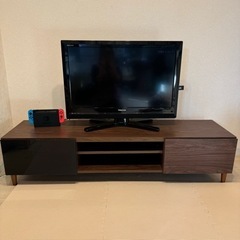 【取引確定】テレビ台 定価26,000円 収納 棚 脚付き 引き出し おしゃれ ★幅148×高さ35×40㎝　ブラウン　木目　木目調の画像