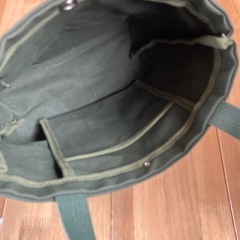 【ハンドメイド】帆布トートバッグ カーキ色 【新品未使用】の画像