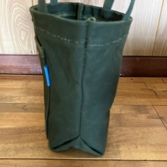 【ハンドメイド】帆布トートバッグ カーキ色 【新品未使用】の画像