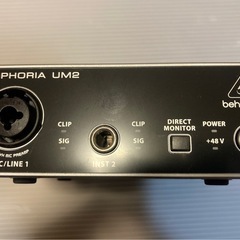 ベリンガー 2入力2出力 USBオーディオインターフェース ブラックの画像