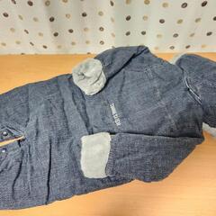 未使用ギフト箱入りコムサイズムデニムカバーオールスノーコンビ50～80cmの画像