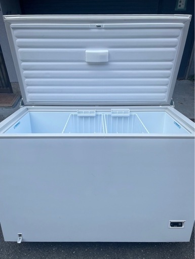 【動確済み】2021年 SANDEN 業務用 冷凍庫 SH-500XD 500L 1351×730×893 単相 100V 冷凍ストッカー チェストフリーザー 大型 鍵付き 大阪
