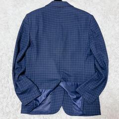 美品 XL ZARA ザラ スーツ セットアップ 光沢 ネイビー 50の画像