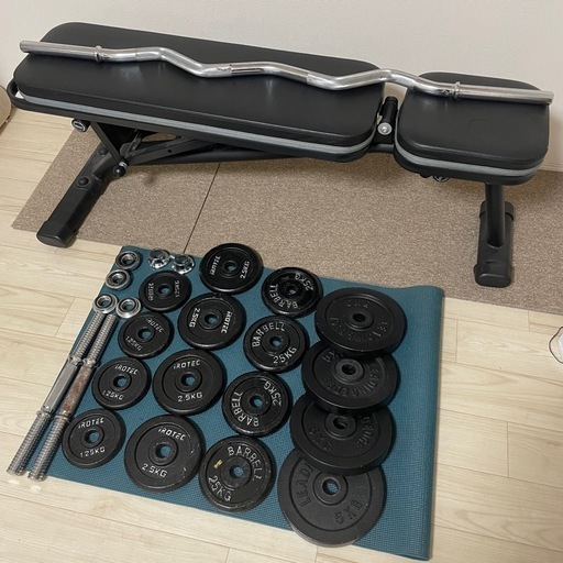 45000円相当】インクラインベンチ、ダンベル、EZバーセット