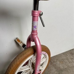 一輪車　14インチ　ピンク×シルバー
の画像