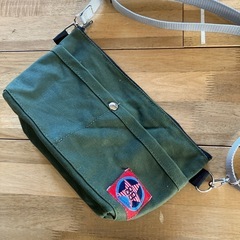 【ハンドメイド】帆布ショルダーバッグ カーキ色【新品未使用】 